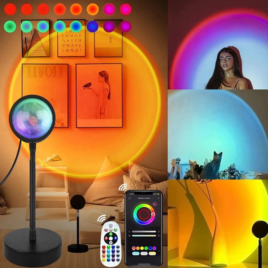 Photography Bulb - Slimme zonsonderganglamp Tuya LED-nachtlampje USB RGB