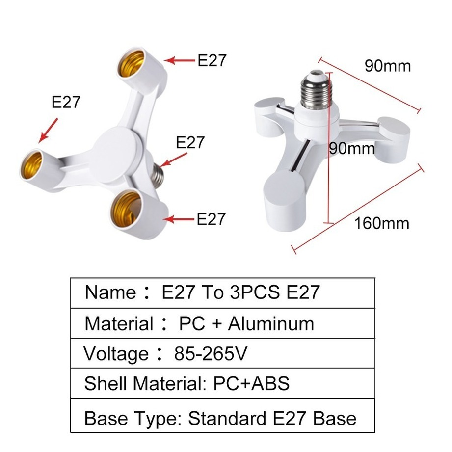 Lampen Socket 3In1 E27 naar E2 - Photography Bulb recensie en prijs
