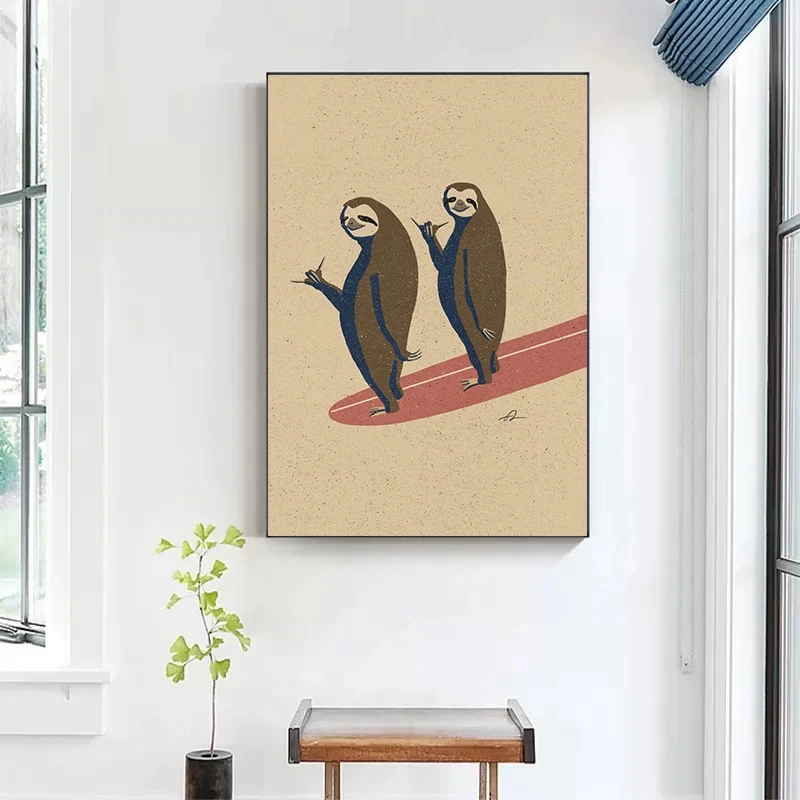 Vintage Cartoon Surfen Dieren  - Photography Duck recensie en prijs