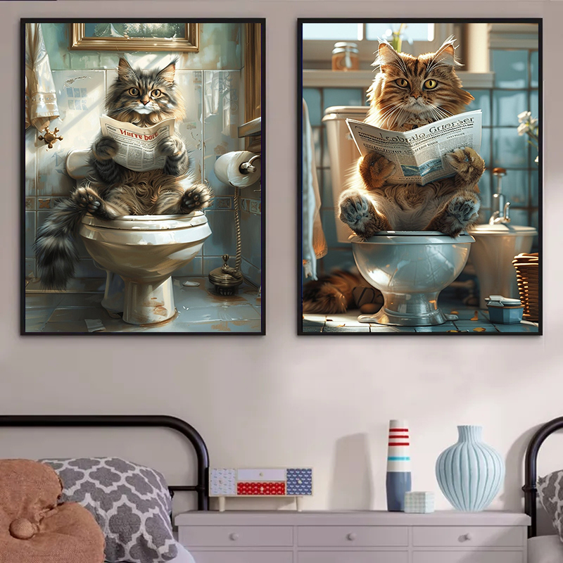 Grappige Schattige Kat Badkame - Photography Duck recensie en prijs