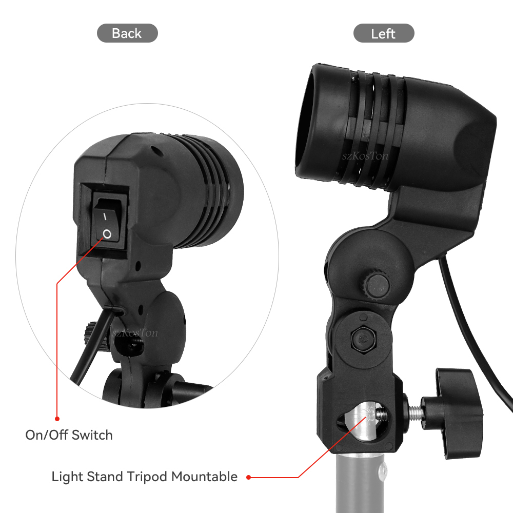 Enkele kop lamphouder E27-fitt - Photography Bulb recensie en prijs