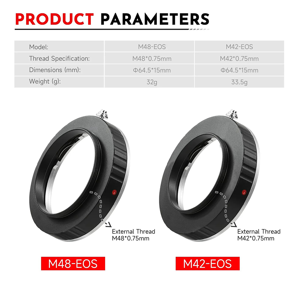 EYSDON M42/M48 Naar EOS Camera - Lens Adapter Ring recensie en prijs