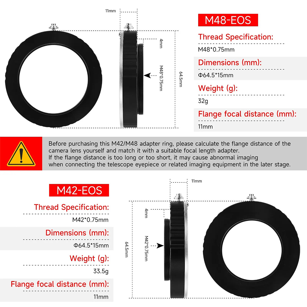 EYSDON M42/M48 Naar EOS Camera - Lens Adapter Ring recensie en prijs
