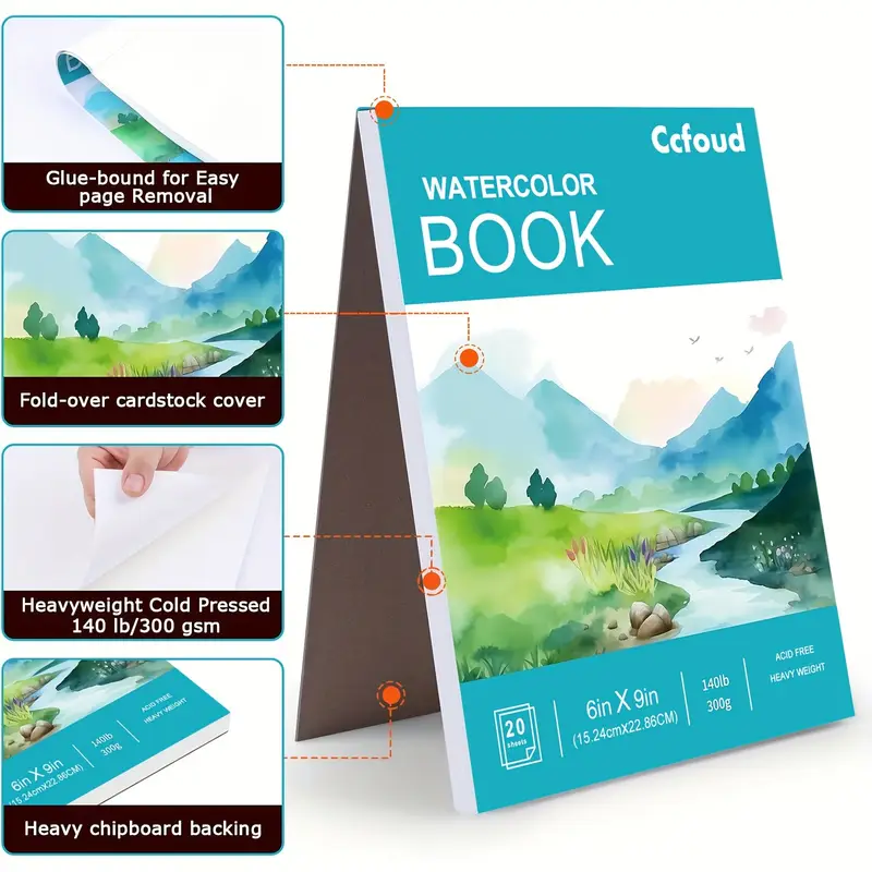 2 stuks 12 vellen aquarelschet - Photography Book recensie en prijs