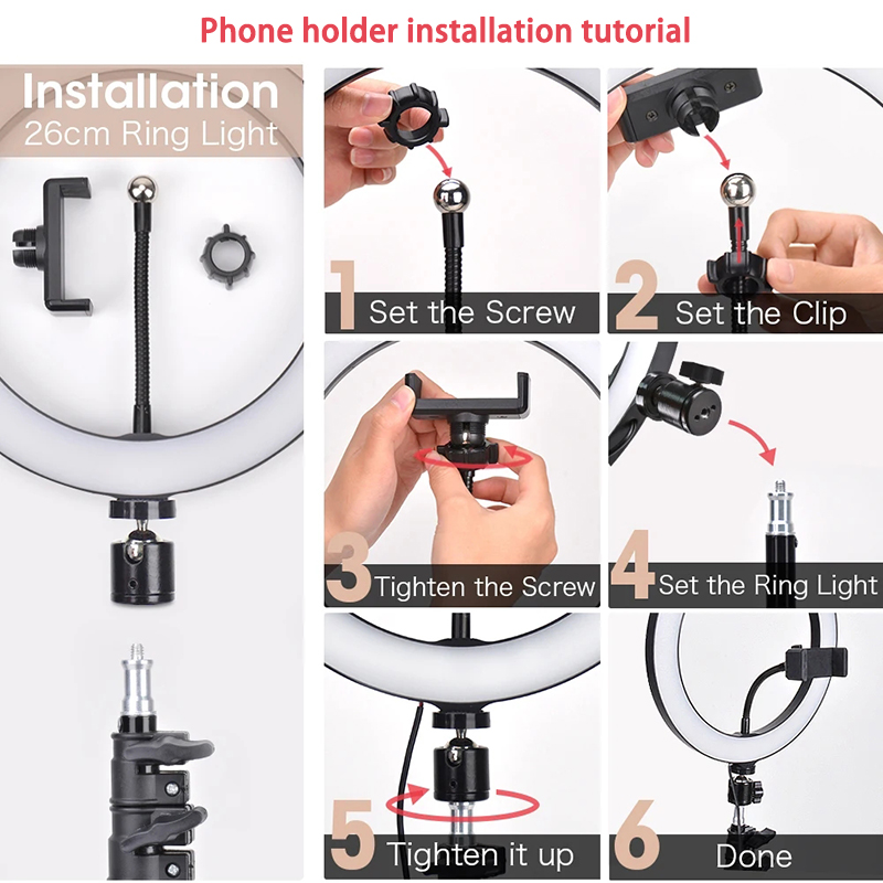 16 cm 26 cm 33 cm LED Ring Ver - Photography Bulb recensie en prijs